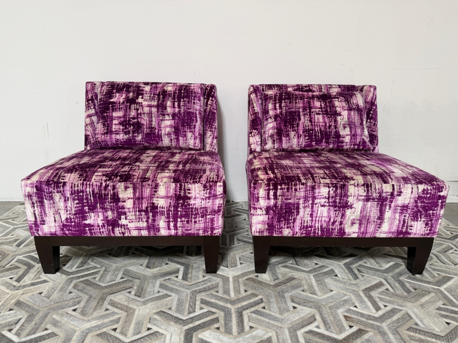 Pair Of Custom Lounge Chairs 34W X 34D X 36H Retails $9,000 [Photo 4]