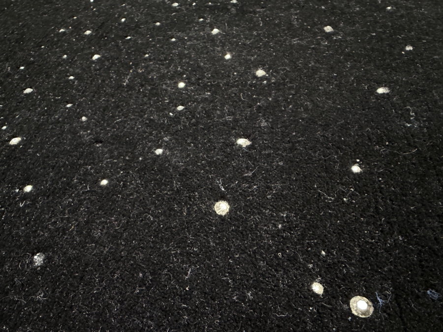 J. D. Staron Handmade Wool Rug Embedded with Crystals Forming a Celestial Star-Like Pattern Around Its Edge Retails $15,000 [Photo 2]