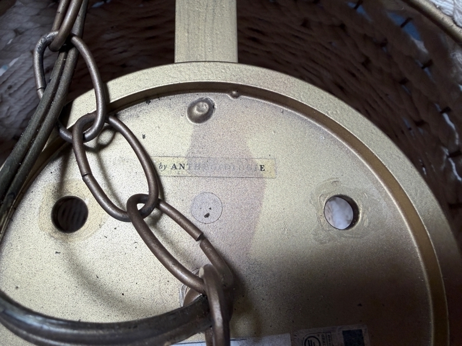 Anthropologie Woven Rope Pendant Light Fixture 26W X 14H [Photo 5]