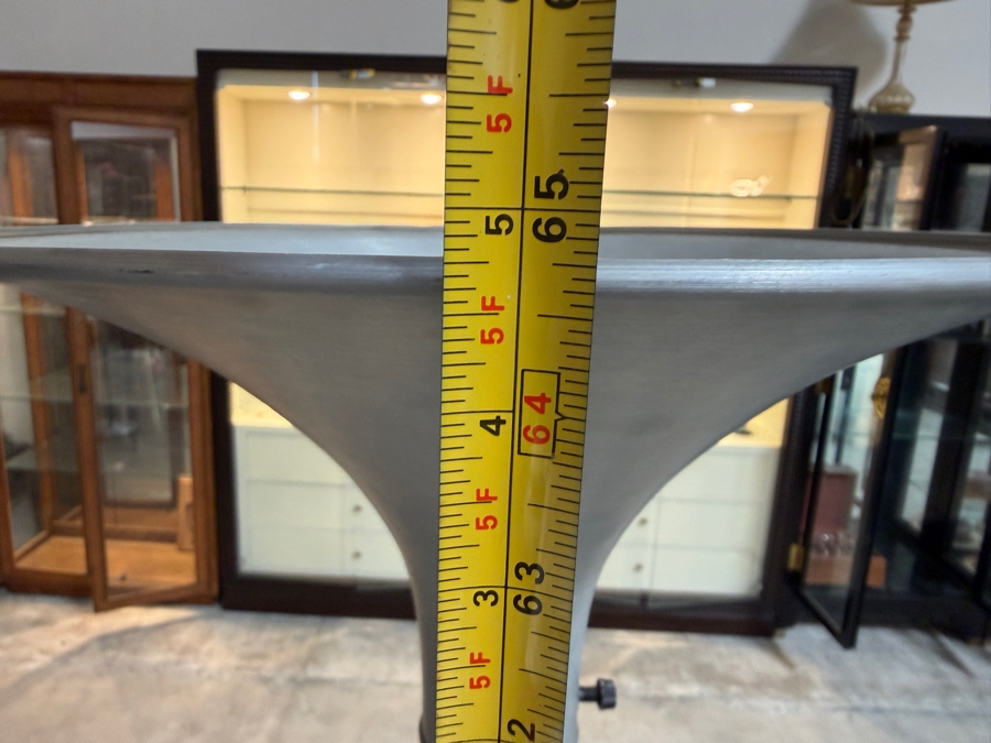 Vintage Art Deco Machine Age Aluminum Floor Lamp 64.5'H [Photo 3]
