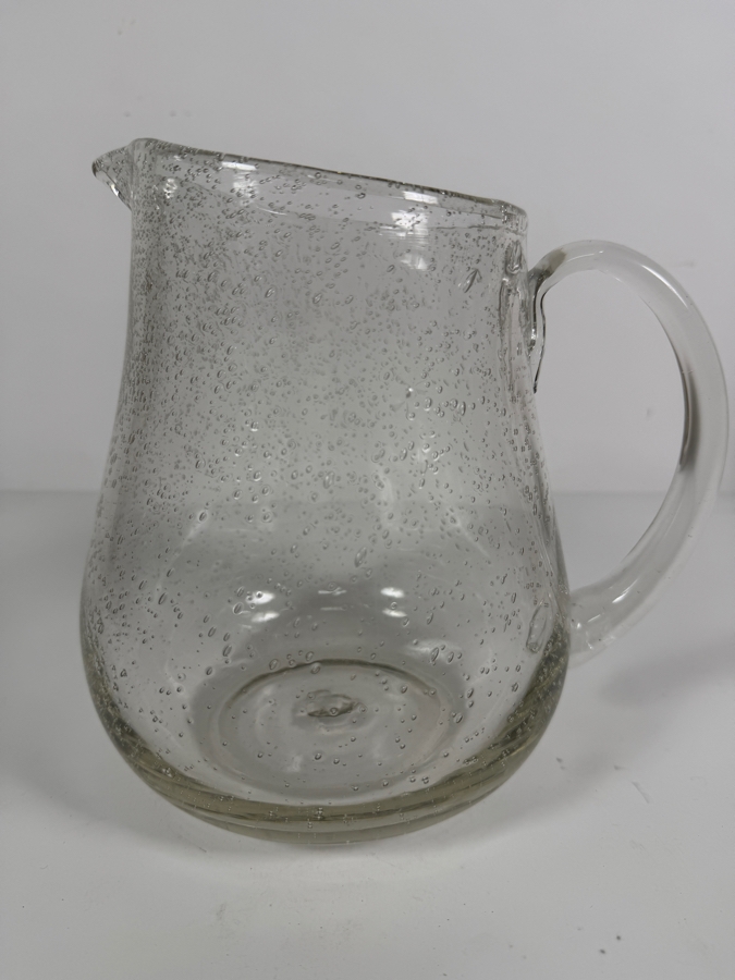 Vintage Bubble Glass Pitcher 8.5'H [Photo 4]