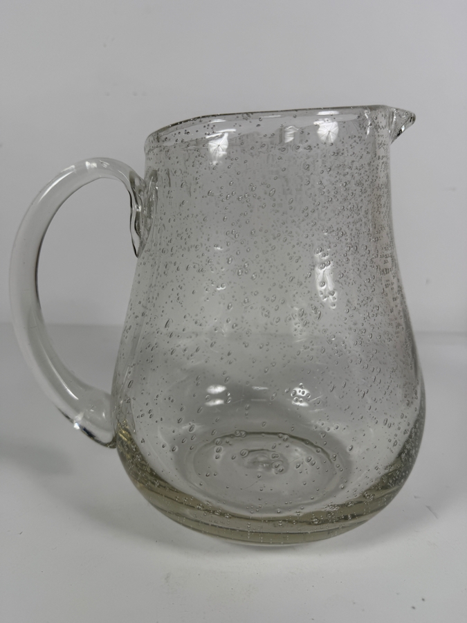 Vintage Bubble Glass Pitcher 8.5'H [Photo 2]