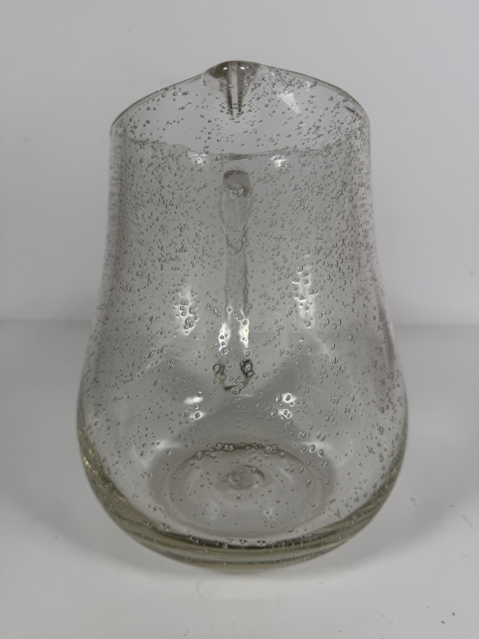 Vintage Bubble Glass Pitcher 8.5'H [Photo 3]
