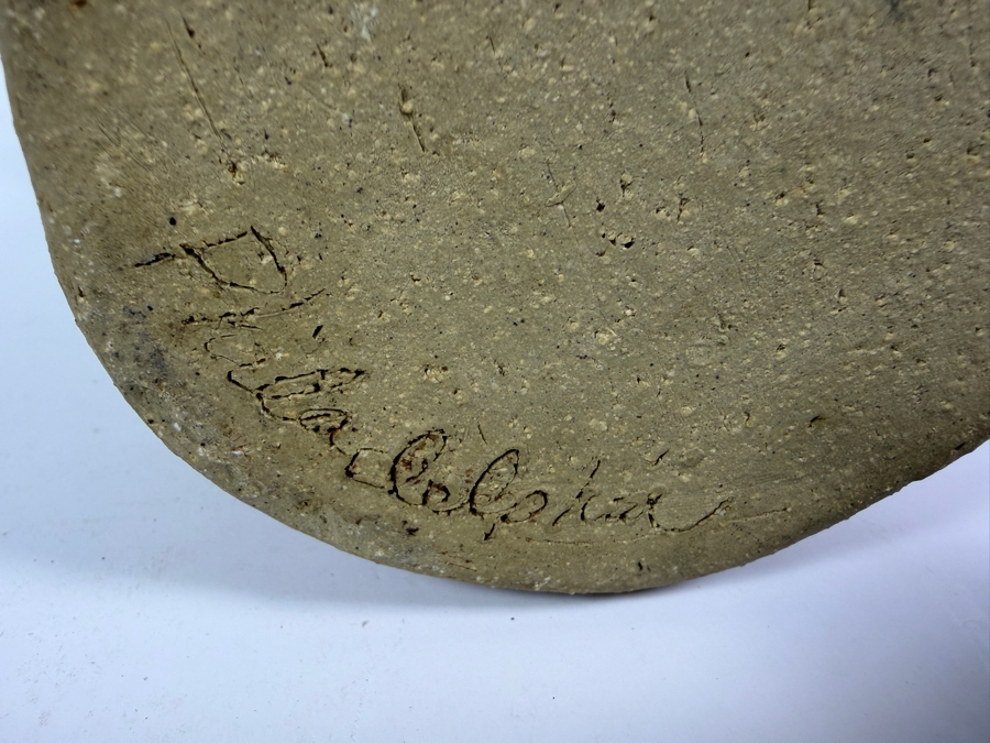 Vintage 1974 Brutalist Sculptural Studio Pottery Vase Signed by Artist 1974 Philadelphia 10'H [Photo 8]