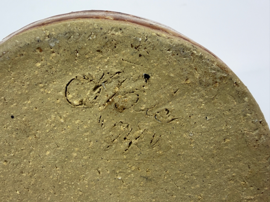 Vintage 1974 Brutalist Sculptural Studio Pottery Vase Signed by Artist 1974 Philadelphia 10'H [Photo 9]