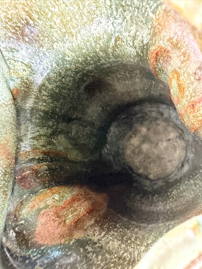 Vintage 1974 Brutalist Sculptural Studio Pottery Vase Signed by Artist 1974 Philadelphia 10'H [Photo 5]