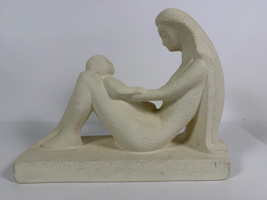 Vintage 1990s Royal Haeger 'Mother and Child' Ceramic Statue 14W X 5.5D X 11.5H [Photo 6]