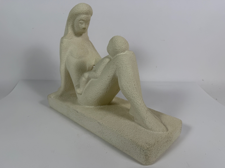 Vintage 1990s Royal Haeger 'Mother and Child' Ceramic Statue 14W X 5.5D X 11.5H [Photo 4]