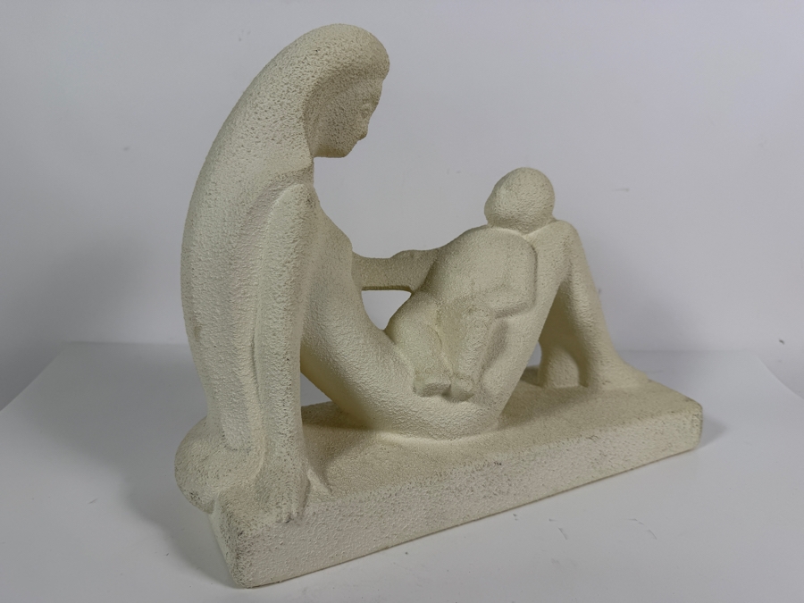 Vintage 1990s Royal Haeger 'Mother and Child' Ceramic Statue 14W X 5.5D X 11.5H [Photo 5]
