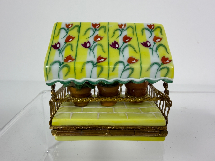  Hand-painted French Limoges Porcelain Trinket Box 2 3/8'W [Photo 3]
