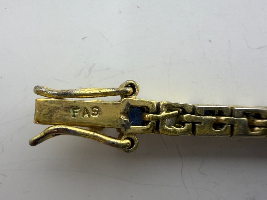 Vintage Sterling Silver Tennis Bracelet 7.25'L 11.8g [Photo 5]