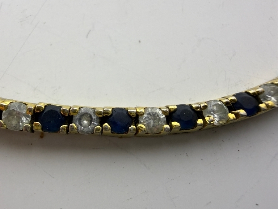 Vintage Sterling Silver Tennis Bracelet 7.25'L 11.8g [Photo 2]