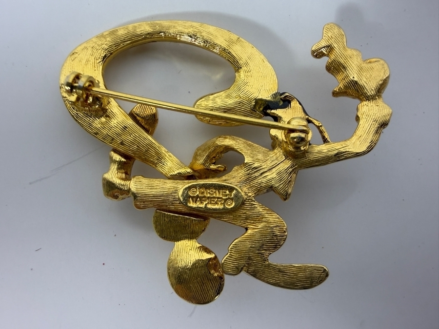 Vintage Disney Napier Goofy Rhinestone Question Mark Brooch Pin [Photo 3]