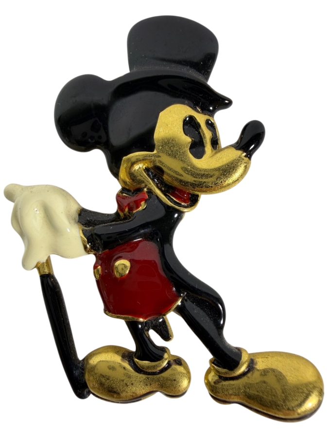 Vintage Disney Napier Mickey Mouse Enamel Brooch Pin