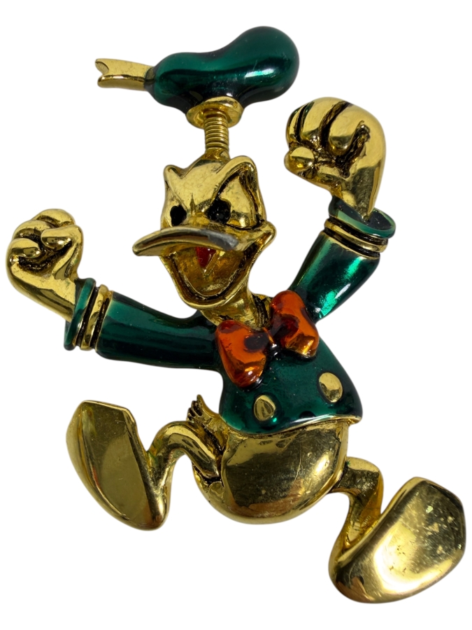 Vintage Disney Napier Donald Duck Enamel Brooch Pin