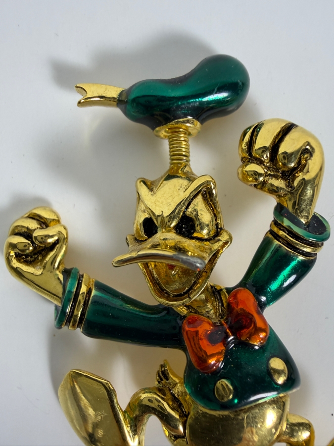 Vintage Disney Napier Donald Duck Enamel Brooch Pin [Photo 2]