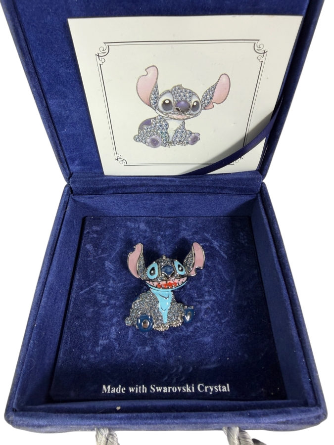 Disney's Swarovski Limited Edition Brooch - Stitch Limited to 1,500 With COA and Original Box