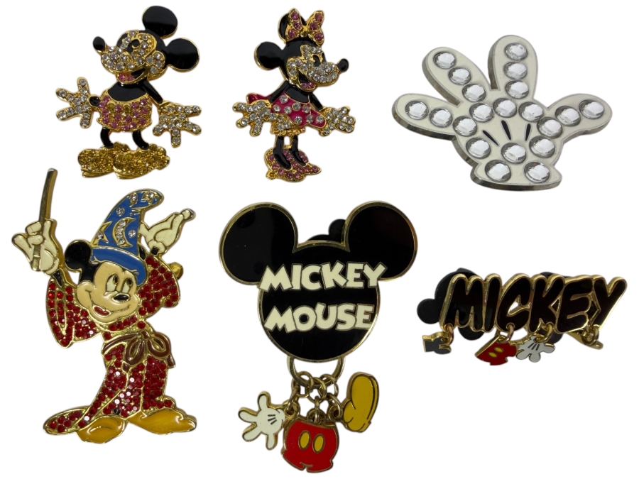 (6) Disney Mickey & Minnie Mouse Trading Pins