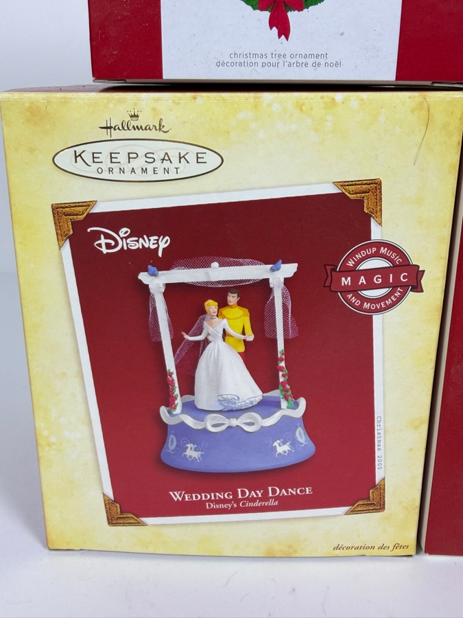Just Added - Hallmark Keepsake Christmas Ornament Lot Of 4 2005 Disney Cinderella Wedding Day Dance 2019 Mickey Marionette 2021 Animaniacs Merry To The Max 2021 Toy Story Forky And Friends New In Box [Photo 2]