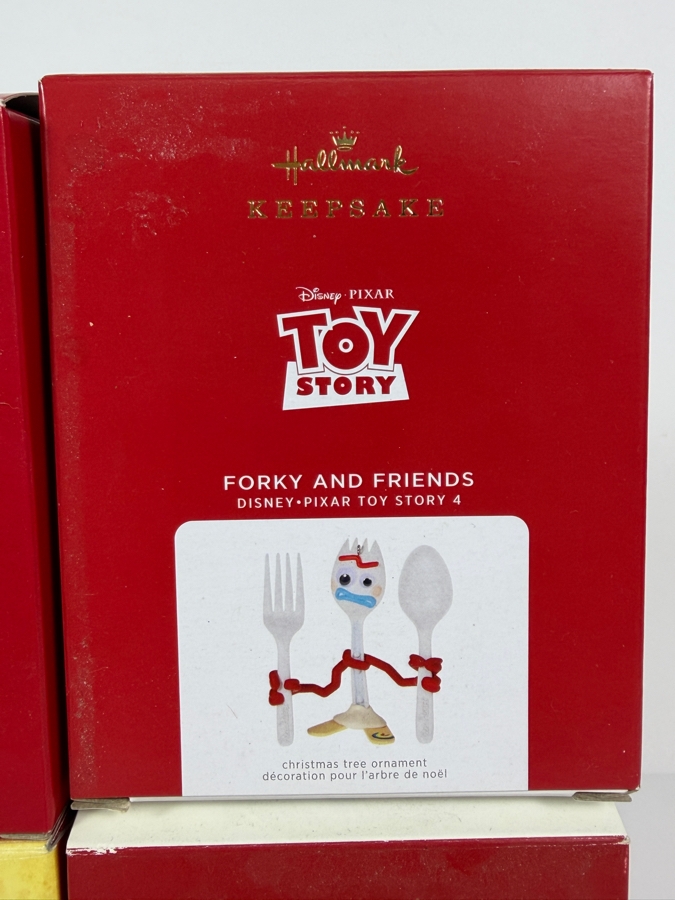 Just Added - Hallmark Keepsake Christmas Ornament Lot Of 4 2005 Disney Cinderella Wedding Day Dance 2019 Mickey Marionette 2021 Animaniacs Merry To The Max 2021 Toy Story Forky And Friends New In Box [Photo 5]