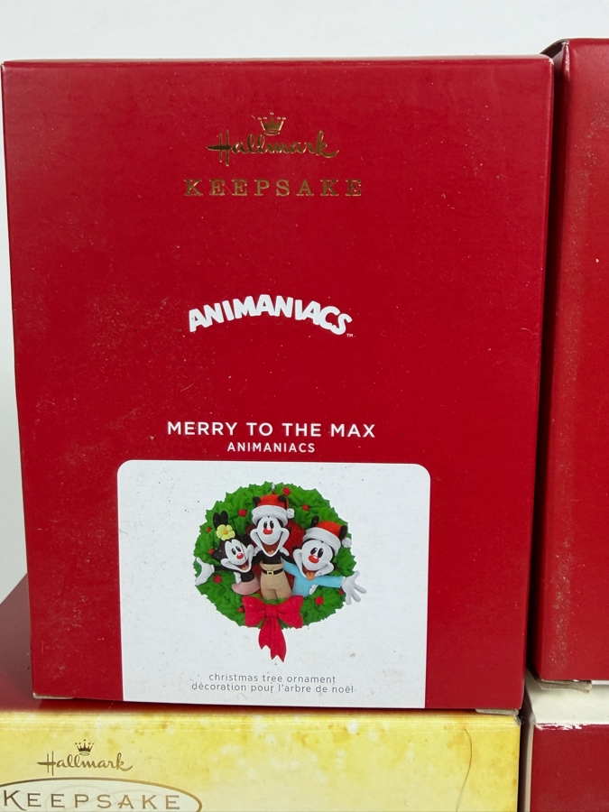 Just Added - Hallmark Keepsake Christmas Ornament Lot Of 4 2005 Disney Cinderella Wedding Day Dance 2019 Mickey Marionette 2021 Animaniacs Merry To The Max 2021 Toy Story Forky And Friends New In Box [Photo 4]