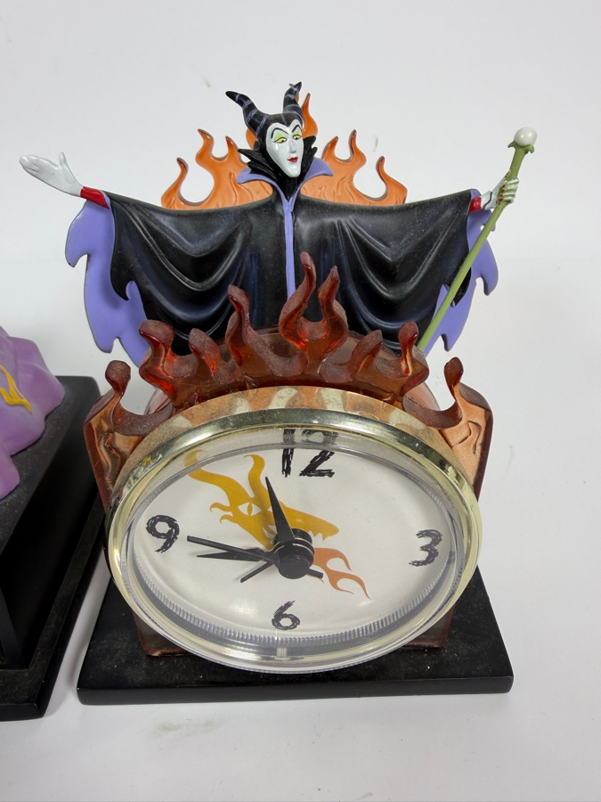 Just Added - Disney Catalog Store Exclusive Villains 4 Piece Hand Painted Sculpted Resin Desk Office Accessories Set Evil Queen Tape Dispenser Cruella Stapler Ursula Pen Pencil Holder Maleficent Clock 4' - 6'H [Photo 2]