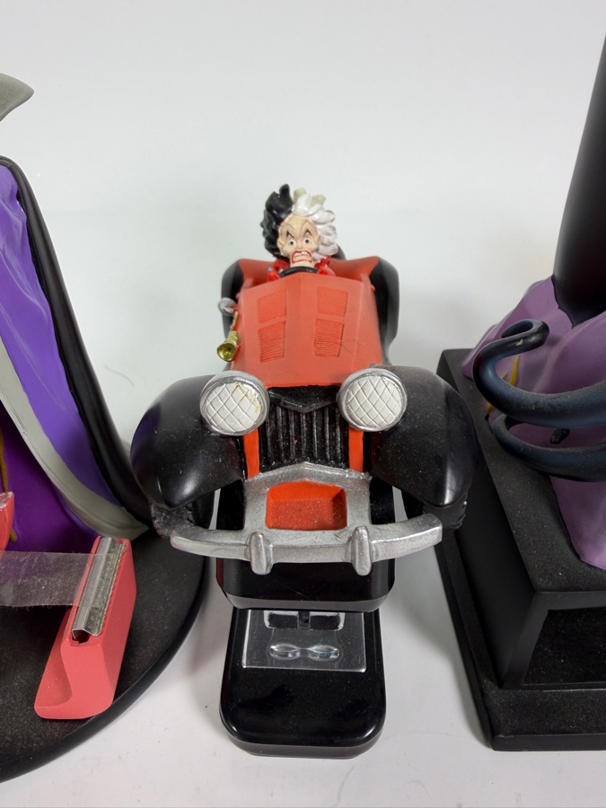 Just Added - Disney Catalog Store Exclusive Villains 4 Piece Hand Painted Sculpted Resin Desk Office Accessories Set Evil Queen Tape Dispenser Cruella Stapler Ursula Pen Pencil Holder Maleficent Clock 4' - 6'H [Photo 4]