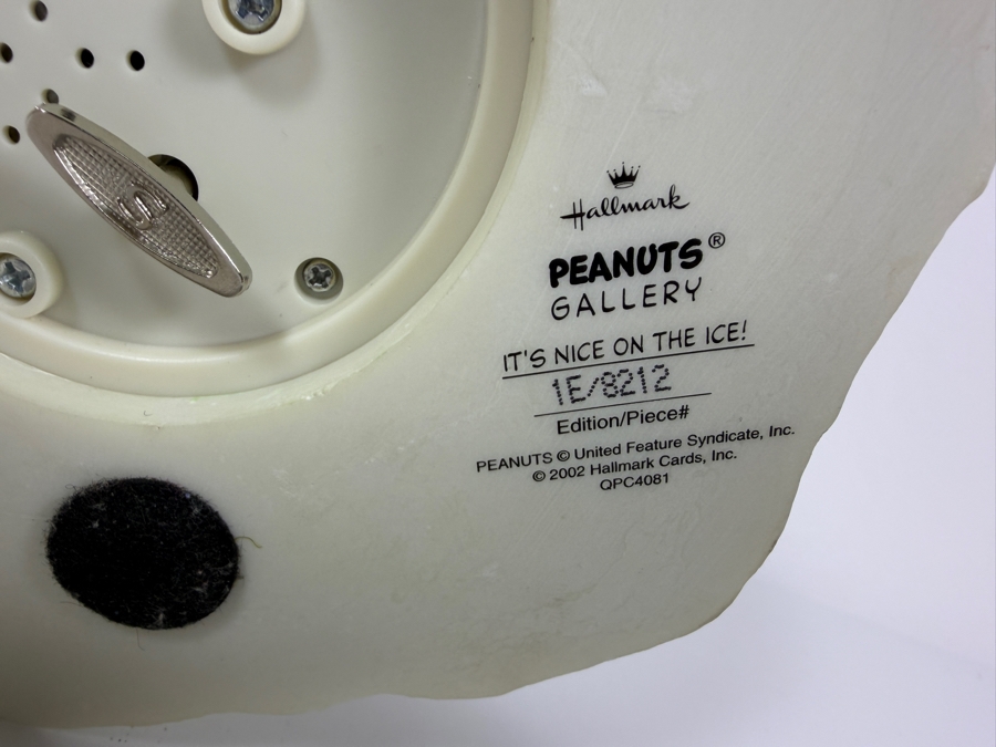 Just Added - 2002 Hallmark Peanuts Gallery Its Nice On The Ice Animated Musical Figurine Snoopy Woodstock Magnetic Moving Skating Mirror Pond Snow Scene Charles Schulz Numbered Edition [Photo 6]