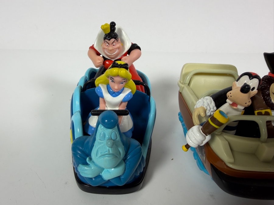 Just Added - Disney Theme Park Collection Diecast Metal Vehicles 5 Piece Set Alice In Wonderland Pirates Of The Caribbean Haunted Mansion Dumbo Peter Pan Flight Ride Vehicles Collectible [Photo 4]