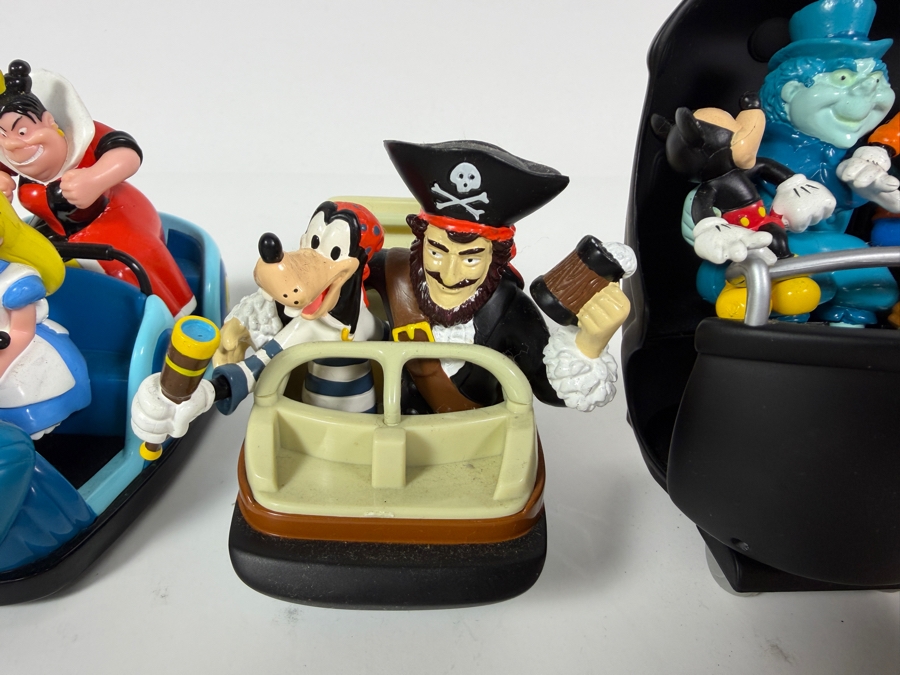 Just Added - Disney Theme Park Collection Diecast Metal Vehicles 5 Piece Set Alice In Wonderland Pirates Of The Caribbean Haunted Mansion Dumbo Peter Pan Flight Ride Vehicles Collectible [Photo 3]