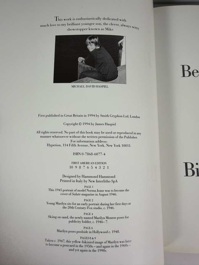 Just Added - Marilyn Monroe Hardcover Biography Picture Art Book Lot Of 4 The Birth Of Marilyn, Young Marilyn Becoming The Legend, From Beginning To End And Marilyn By Moonlight [Photo 10]