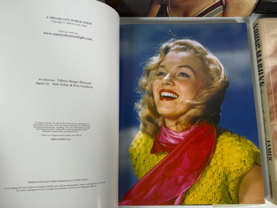 Just Added - Marilyn Monroe Hardcover Biography Picture Art Book Lot Of 4 The Birth Of Marilyn, Young Marilyn Becoming The Legend, From Beginning To End And Marilyn By Moonlight [Photo 7]