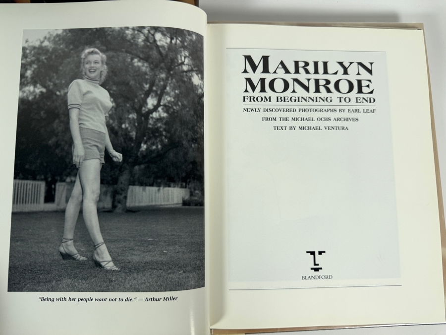 Just Added - Marilyn Monroe Hardcover Biography Picture Art Book Lot Of 4 The Birth Of Marilyn, Young Marilyn Becoming The Legend, From Beginning To End And Marilyn By Moonlight [Photo 11]