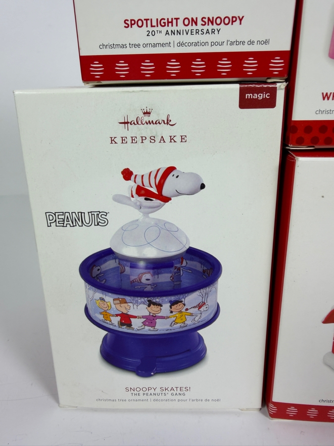 Just Added - New Hallmark Keepsake Peanuts Christmas Ornament Lot Of 4 2017 Decked Out Doghouse Magic Sound 2017 Spotlight On Snoopy 20th Anniversary Porcelain 2007 Linus What Christmas Is All About 2018 Snoopy Skates [Photo 3]