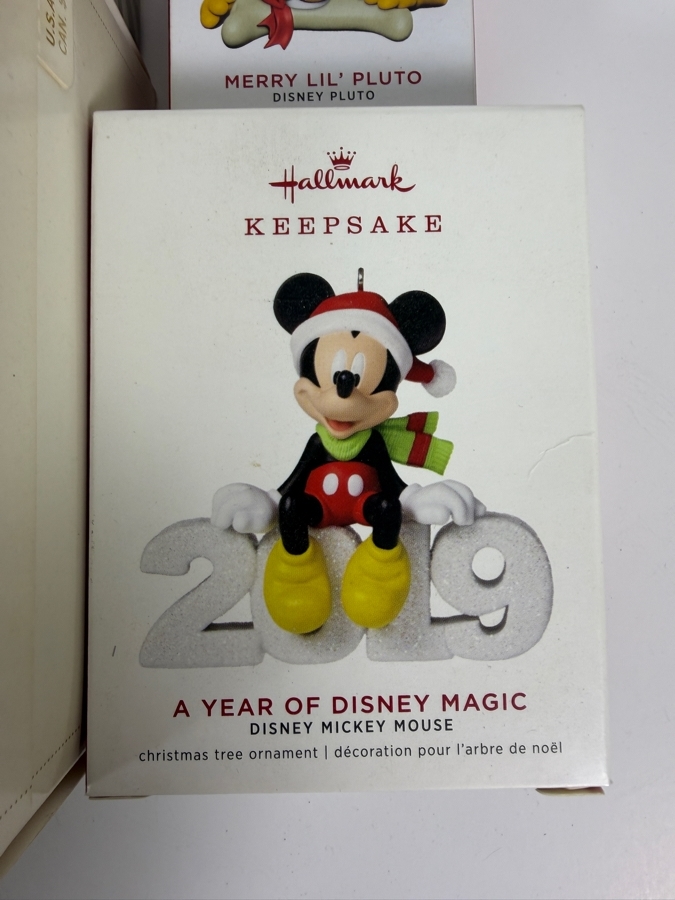 Just Added - New Hallmark Keepsake Disney Christmas Ornament Big Lot Of 9, Mickey Minnie, Princess Tower, Cinderella, King Mickey, Kingdom Hearts, Dashing Through The Mall, Hide N Peek, Pluto, Magic New In Box [Photo 6]