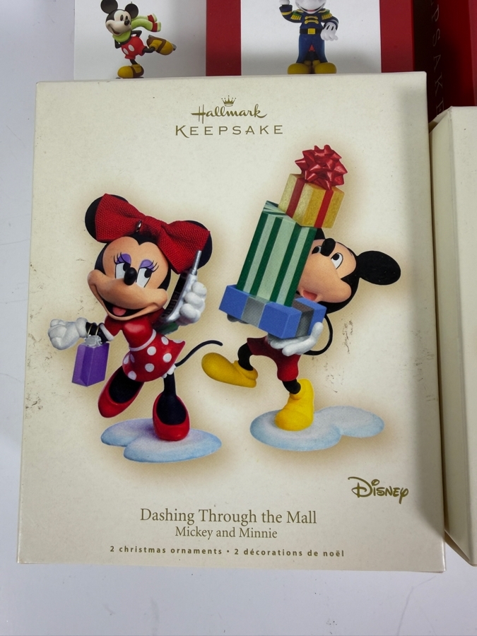 Just Added - New Hallmark Keepsake Disney Christmas Ornament Big Lot Of 9, Mickey Minnie, Princess Tower, Cinderella, King Mickey, Kingdom Hearts, Dashing Through The Mall, Hide N Peek, Pluto, Magic New In Box [Photo 3]