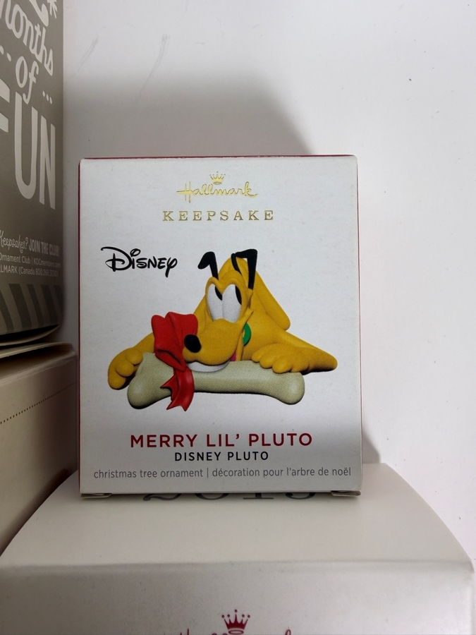 Just Added - New Hallmark Keepsake Disney Christmas Ornament Big Lot Of 9, Mickey Minnie, Princess Tower, Cinderella, King Mickey, Kingdom Hearts, Dashing Through The Mall, Hide N Peek, Pluto, Magic New In Box [Photo 7]