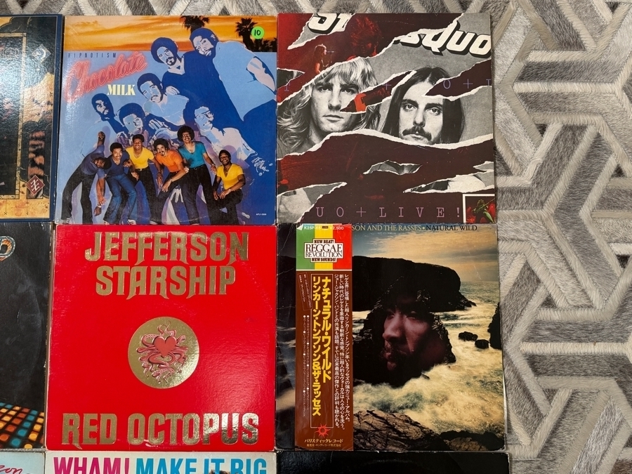 Just Added - Vintage Vinyl LP Record Lot Of Nine Featuring Wham Sade Duran Duran Jefferson Starship And Chocolate Milk [Photo 3]