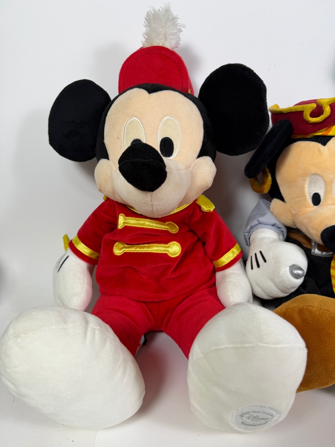 Just Added - Disney Store Mickey Mouse Memories Plush Collection Lot Of 4, January Marching Band, June Pirates Of The Caribbean, March Steamboat Willie, April Brave Little Tailor Limited Edition 22'H [Photo 2]