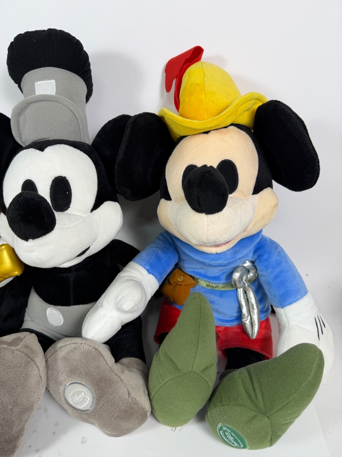 Just Added - Disney Store Mickey Mouse Memories Plush Collection Lot Of 4, January Marching Band, June Pirates Of The Caribbean, March Steamboat Willie, April Brave Little Tailor Limited Edition 22'H [Photo 6]