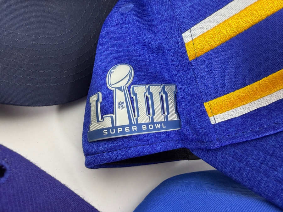 Just Added - Baseball Cap Lot Of 4, Los Angeles Dodgers, Boston Red Sox, LA Rams Helmet Vintage Stripe, Modern LA Rams Logo [Photo 4]