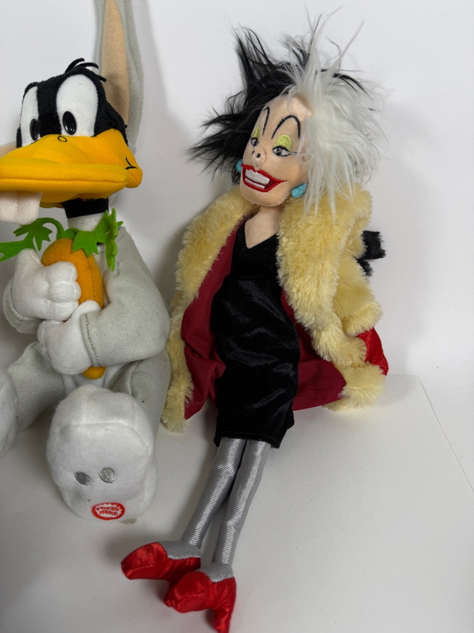 Just Added - (8) Plush Lot Featuring Ty Beanie Babies Spongebob Squarepants, Disney Toy Story Woody, Jiminy Cricket, Looney Tunes Bugs Bunny, Daffy Duck, 101 Dalmatians Cruella De Vil [Photo 9]