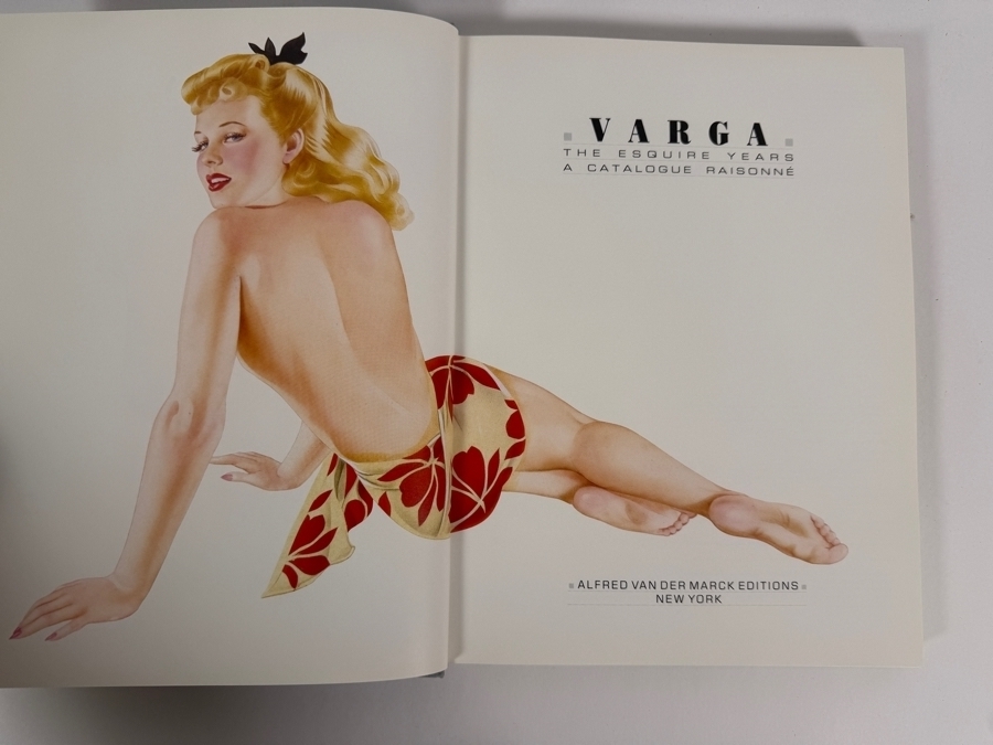 Just Added - Varga The Esquire Years A Catalogue Raisonne Hardcover Book 1987 Alberto Vargas Pin Up Girl Art Illustrated Foreword By Kurt Vonnegut Alfred Van Der Marck Editions First Printing [Photo 3]