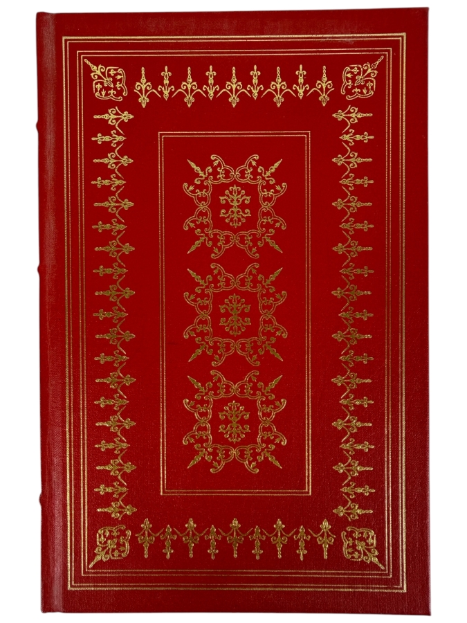 Just Added - The Brothers Grimm One Hundred Fairy Tales 1980 Franklin Library Collectors Edition, Full Gilt Red Faux Leather Binding Ornate Gold Scroll Accent Classic Book