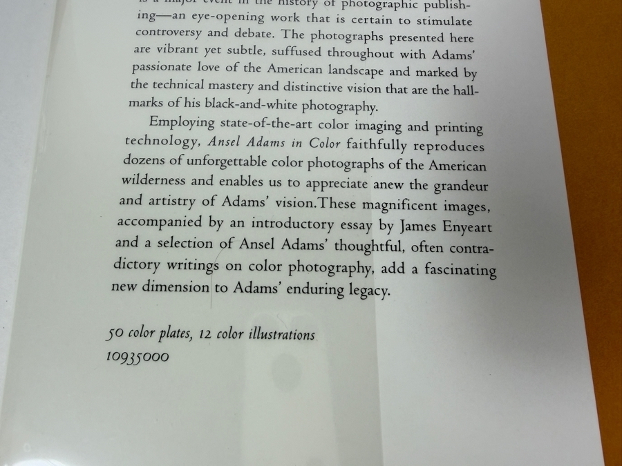 Just Added - Ansel Adams In Color 1993 Hardcover Photography Art Book [Photo 2]
