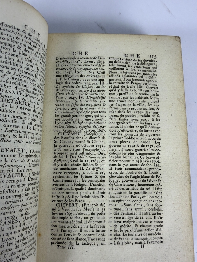 Just Added - Antique 1797 Dictionnaire Historique Ou Histoire Abregee Tome Troisieme Abbé FX De Feller Courtray R Gambar Antique French Biography Dictionary Leather Bound Book [Photo 10]