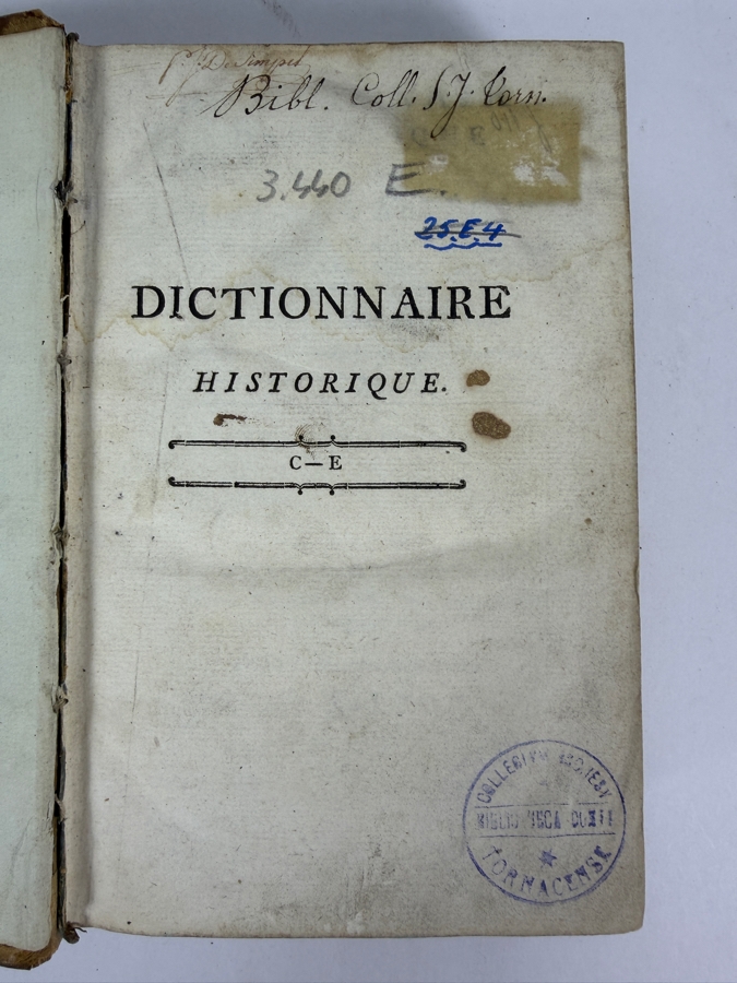 Just Added - Antique 1797 Dictionnaire Historique Ou Histoire Abregee Tome Troisieme Abbé FX De Feller Courtray R Gambar Antique French Biography Dictionary Leather Bound Book [Photo 6]