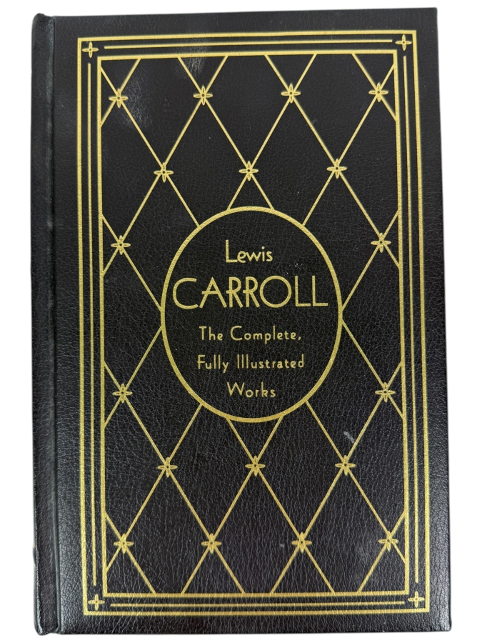 Just Added - Lewis Carroll The Complete Fully Illustrated Works Gramercy Books Literary Classics Series Deluxe Faux Leather Gilt Edge Lattice Pattern Cover