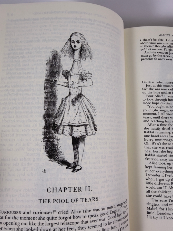 Just Added - Lewis Carroll The Complete Fully Illustrated Works Gramercy Books Literary Classics Series Deluxe Faux Leather Gilt Edge Lattice Pattern Cover [Photo 6]