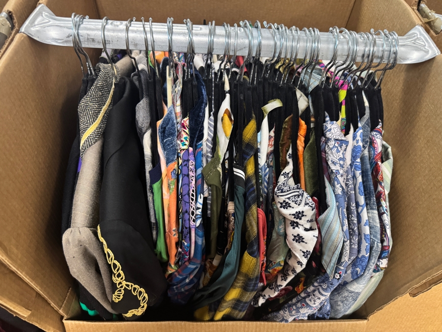 Just Added - Women's Clothing Reseller Liquidation Lot 4 Wardrobe Boxes Hanging Apparel Bundle Mainly Size S / XS [Photo 3]